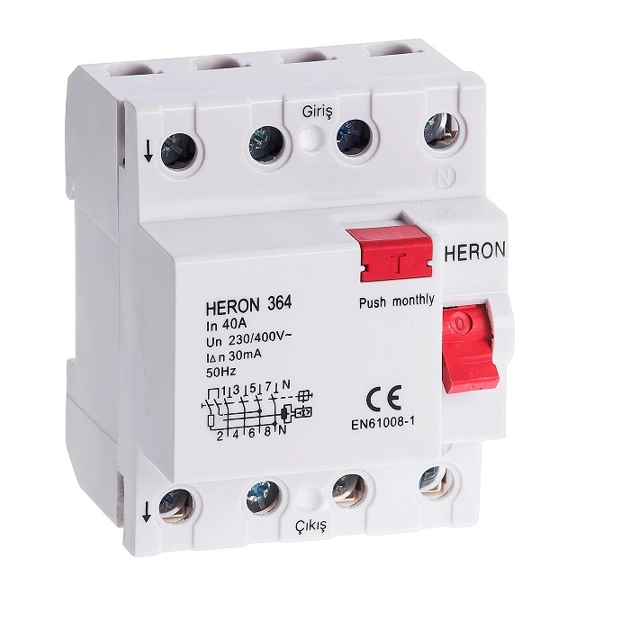 heron_kacak_akim_rolesi_ 4_kutup Heron kacak akım rölesi 4 kutup