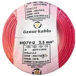 2,5 mm NYA Kablo kırmızı H07V-U PVC İzoleli 450-750V Tek damarlı Tek Telli