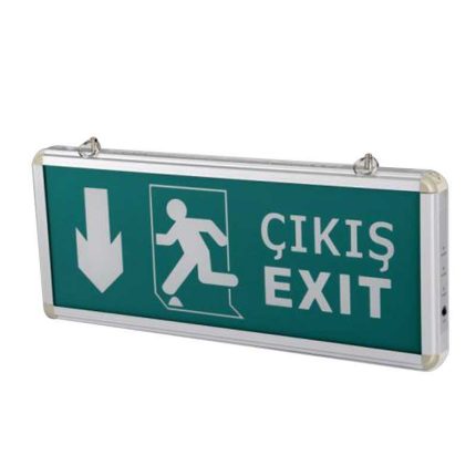 Cata CT-9167 Exit-Aşağı Yönlü Çıkış Armatürü Ledli 3 Saat Akülü