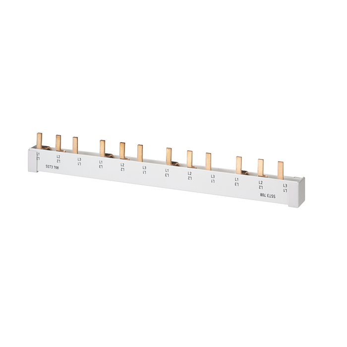 5ST3_3P-Busbar-10mm²-16mm²-3-faz-3MCB Müşterek Bara Pimli Üç faz + Nötr, 16 mm2, 214 mm - Görsel 1