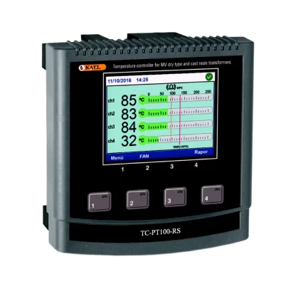 4 Kanallı Sıcaklık Kontrol Cihazı TC-PT100-RS