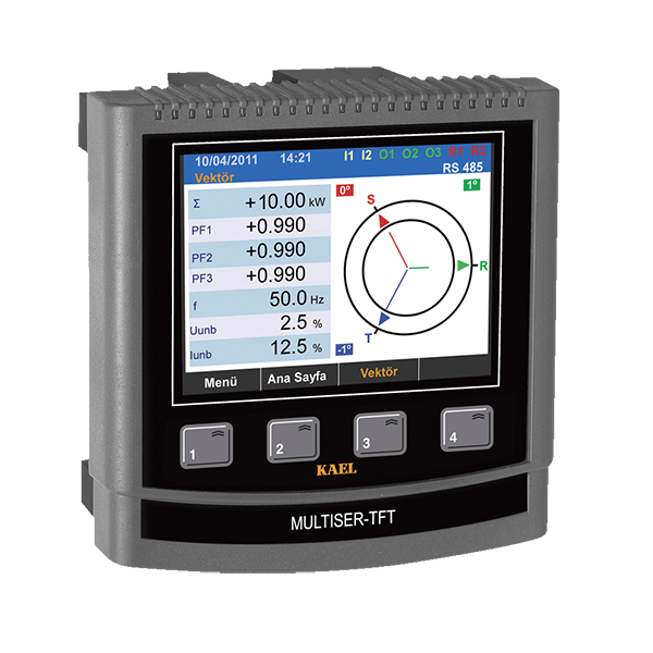 multiser-tft Şebeke Analizörü TFT Renkli Ekran