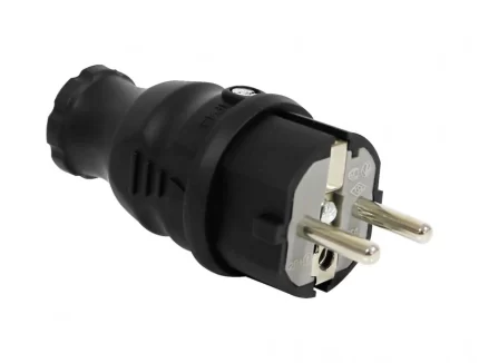 Fransız Tipi UPS Monofaze Kauçuk Düz Fiş 1x16A. (2P+E) 200/250V.