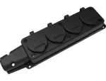 Monofaze Kauçuk Seri 1x16A. (2P+E) 200/250V. Dörtlü Grup Priz