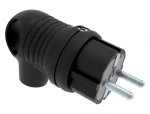 Monofaze Kauçuk Seri 1x16A. (2P+E) 200/250V. Kulplu Eğik Fiş