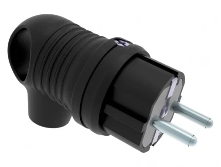 Monofaze Kauçuk Seri 1x16A. (2P+E) 200/250V. Kulplu Eğik Fiş