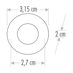 1,5W Yildiz Spot Power Ledli spot ölçüleri