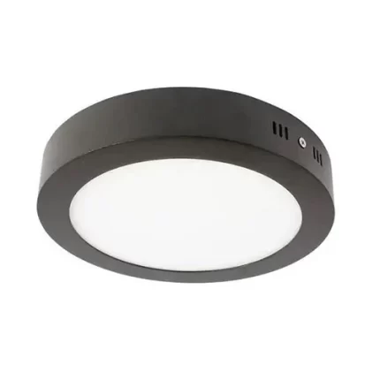 18W Sıva Üstü Led Panel Glop Armatür ((Siyah Kasa)
