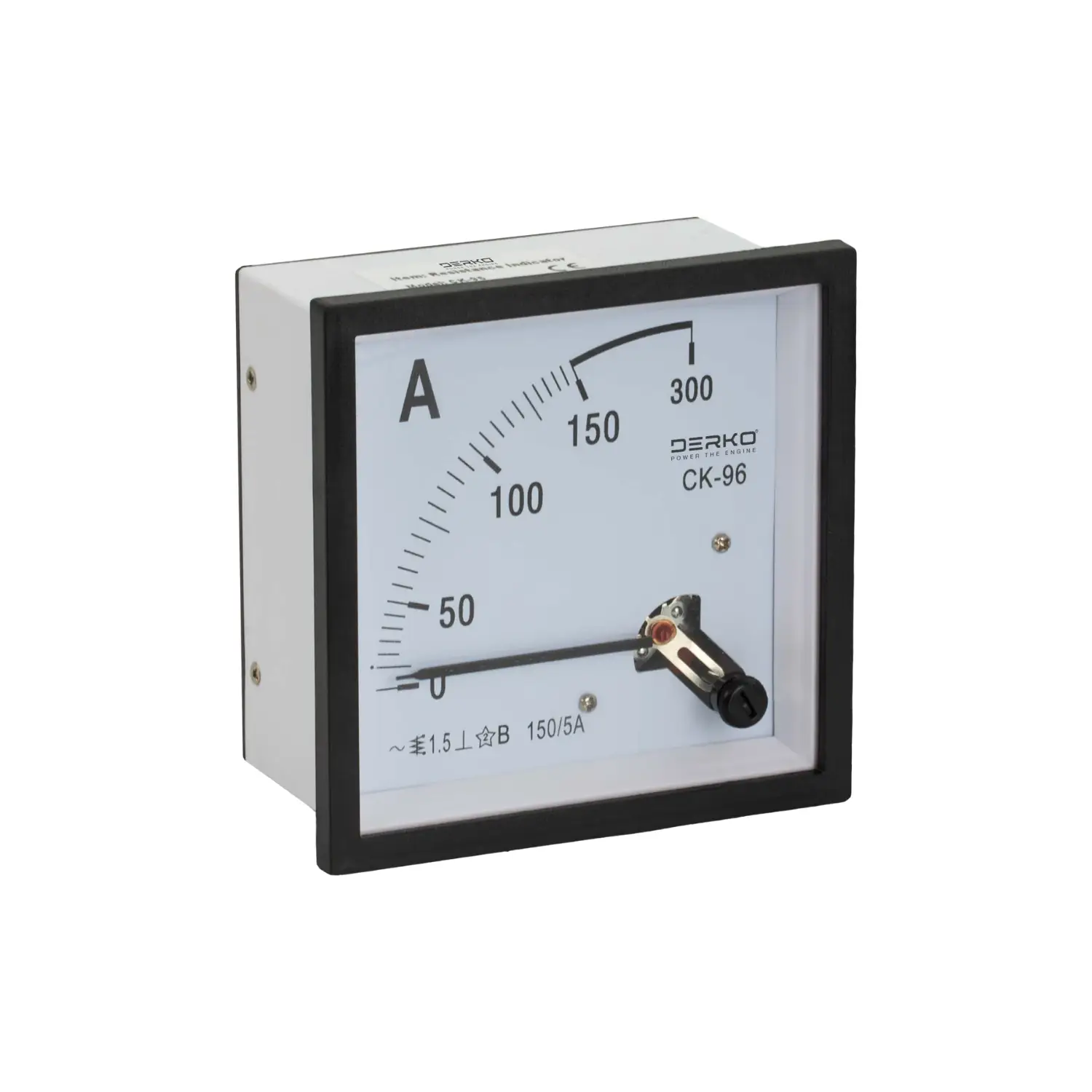 Derko Analog Ampermetre 96x96 Anolog Ampermetre 150/5 Akım Trafolu 96x96 - Görsel 1